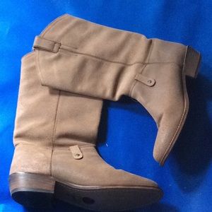 Light brown suede boots